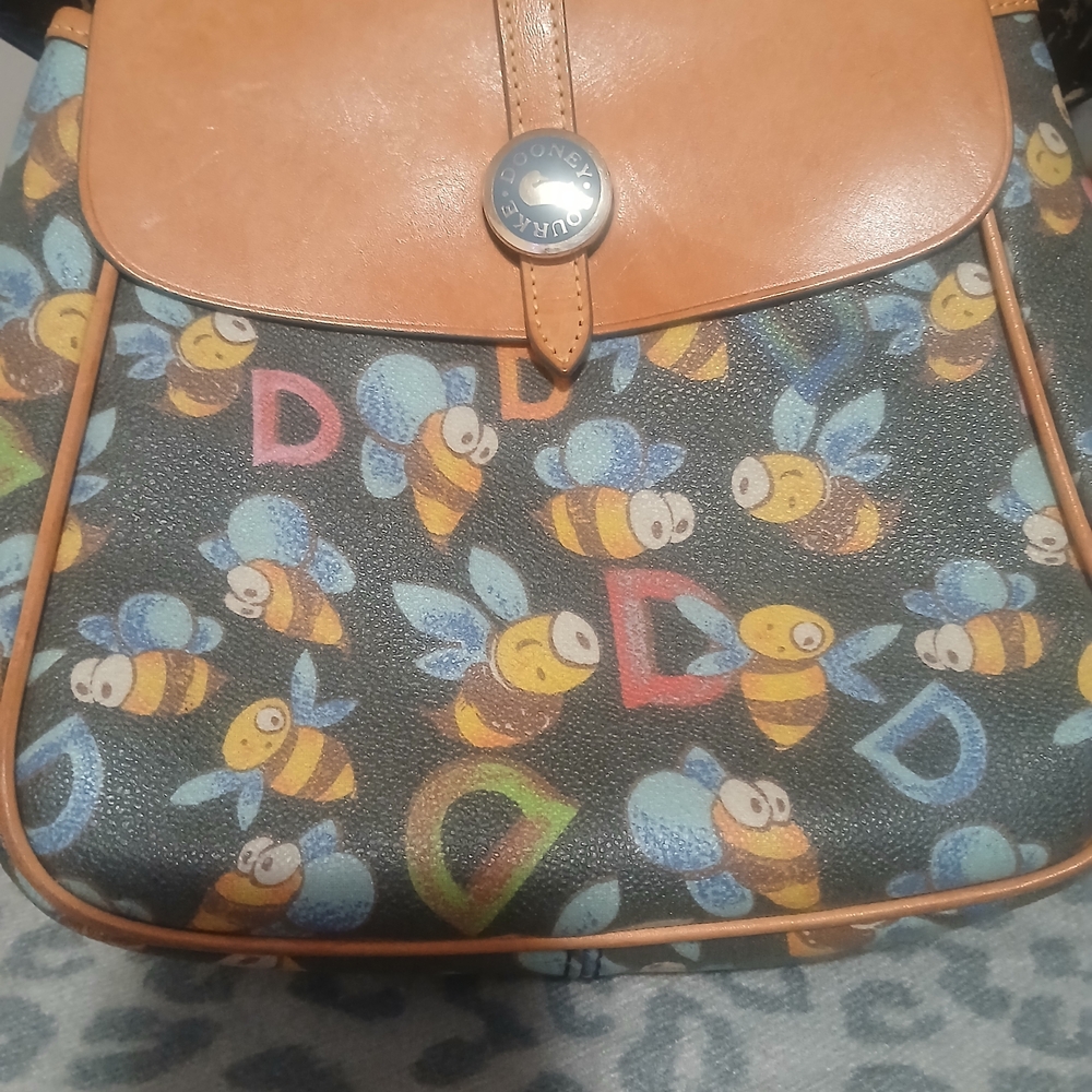 Dooney & Bourke Multicolor Bee Print Backpack - Picture 5 of 9